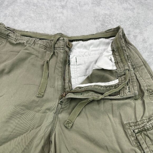Vintage Nike Sportswear Cargo Shorts Mens Medium Green Distressed Drawstring - Picture 3 of 13